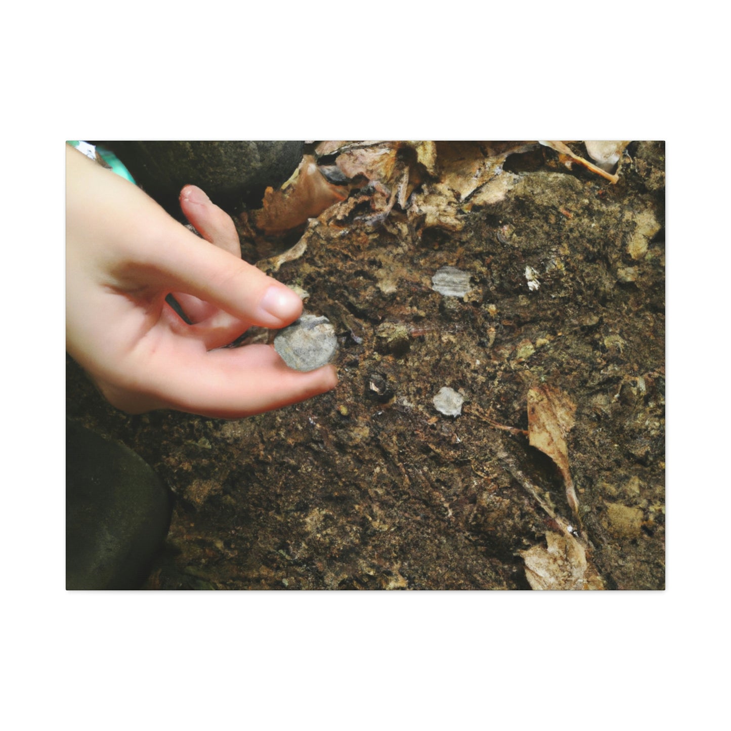 "Coin Questing in the Woods" - Die Alien-Canva