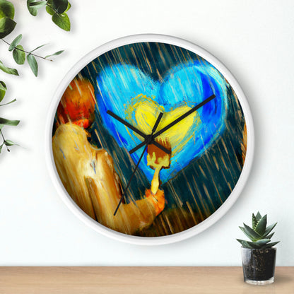 "Life-size Love in a Stormy Sky" - The Alien Wall Clock