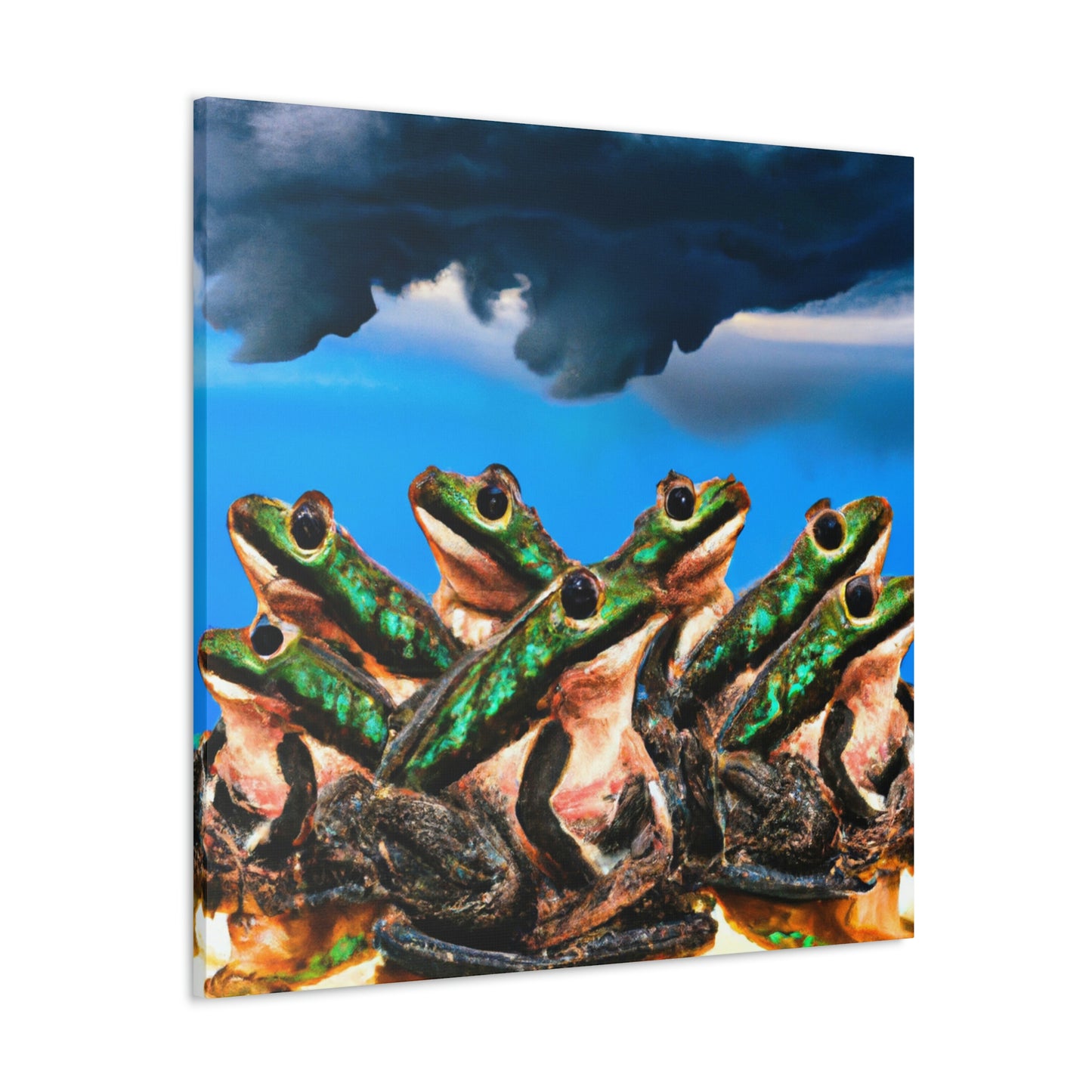 "Un coro de ranas en la tormenta" - The Alien Canva