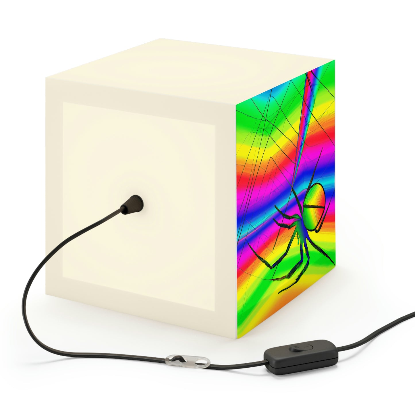 "A Spinnerette's Prismatic Web" - The Alien Light Cube Lamp