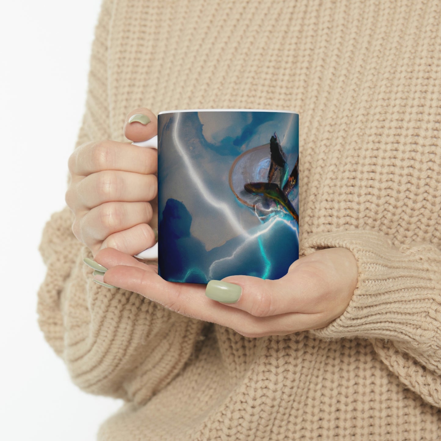 "Draco en la Tempestad" - El Alien Taza de Cerámica 11 oz