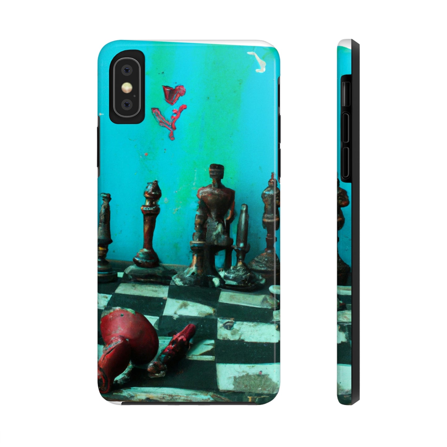 "A Forgotten Chess Set: Ready for a New Match" - The Alien Tough Phone Cases