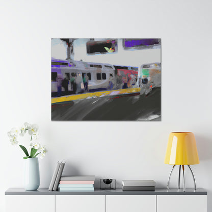 "Harboring the Hustle: Capturing the Vibrancy of the Train Station" - Canvas