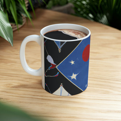 "Kites Illuminating the Starry Sky" - Der Alien-Keramikbecher 11 oz