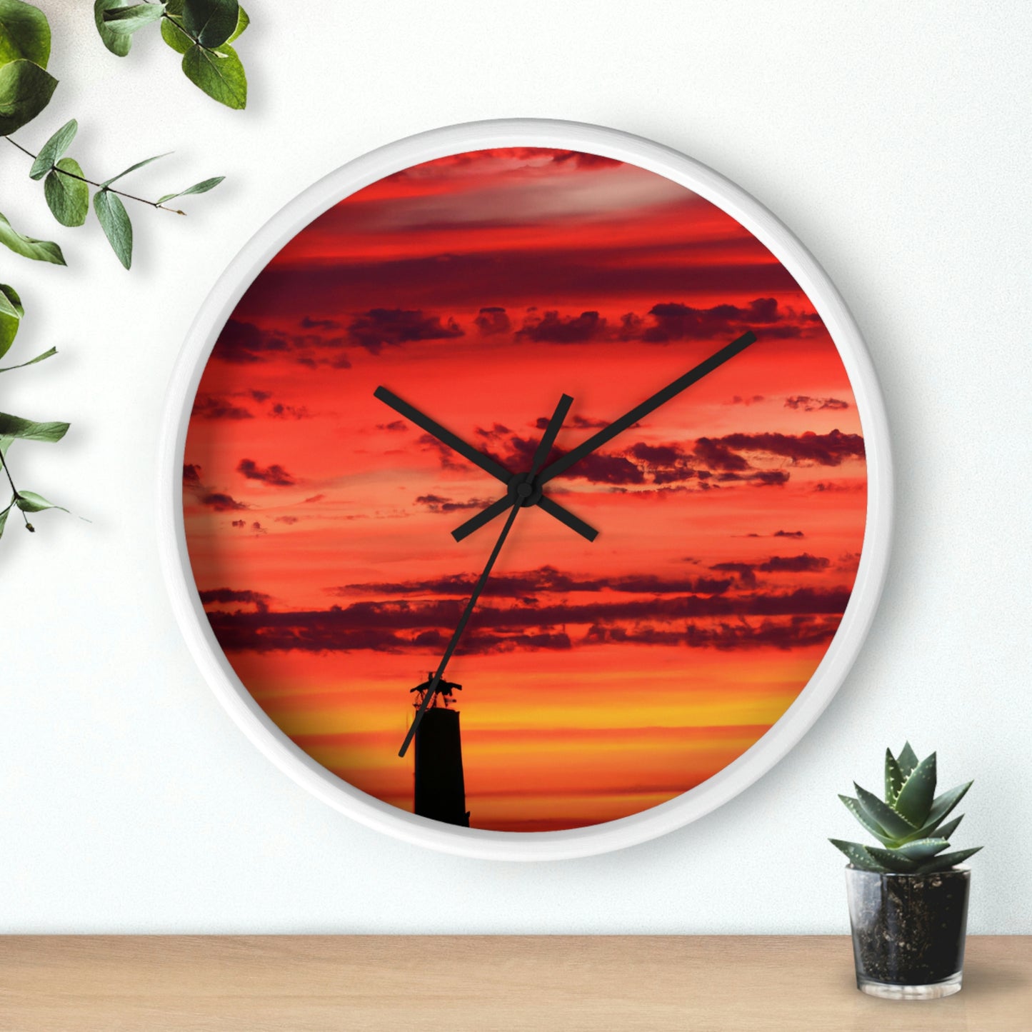 "Lonely Lighthouse on Fire" - The Alien Wall Clock