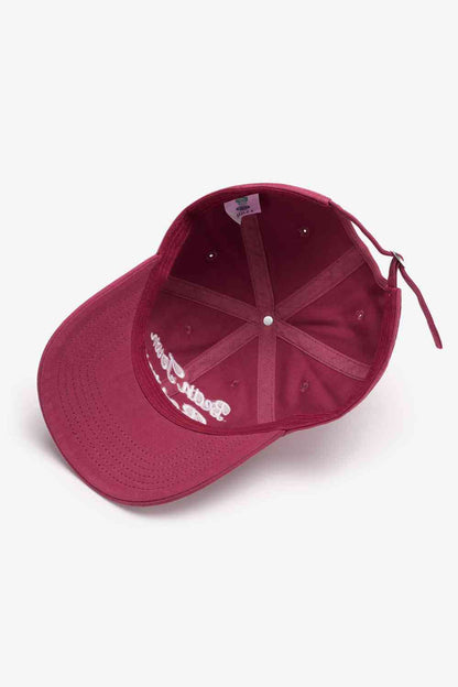 Gorra de béisbol ajustable con gráfico bordado