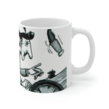 "Chronological Conquests: Taming the Wild Clock" - The Alien Ceramic Mug 11 oz