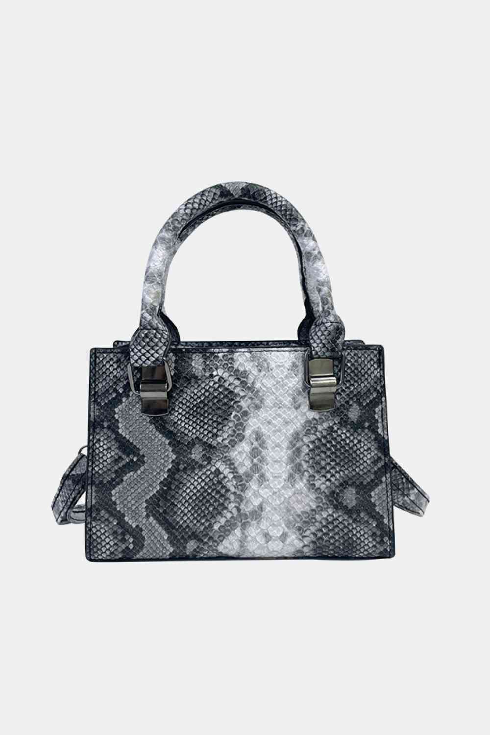 Bolso de cuero PU con estampado de piel de serpiente