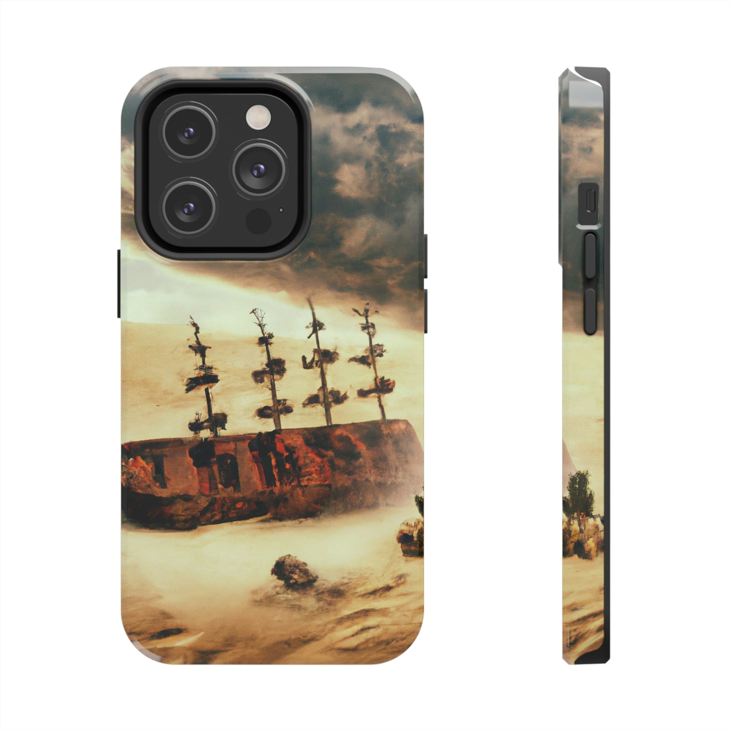 "Lost at Sea: Stranded On A Stormy Desert Island" - The Alien Tough Phone Cases