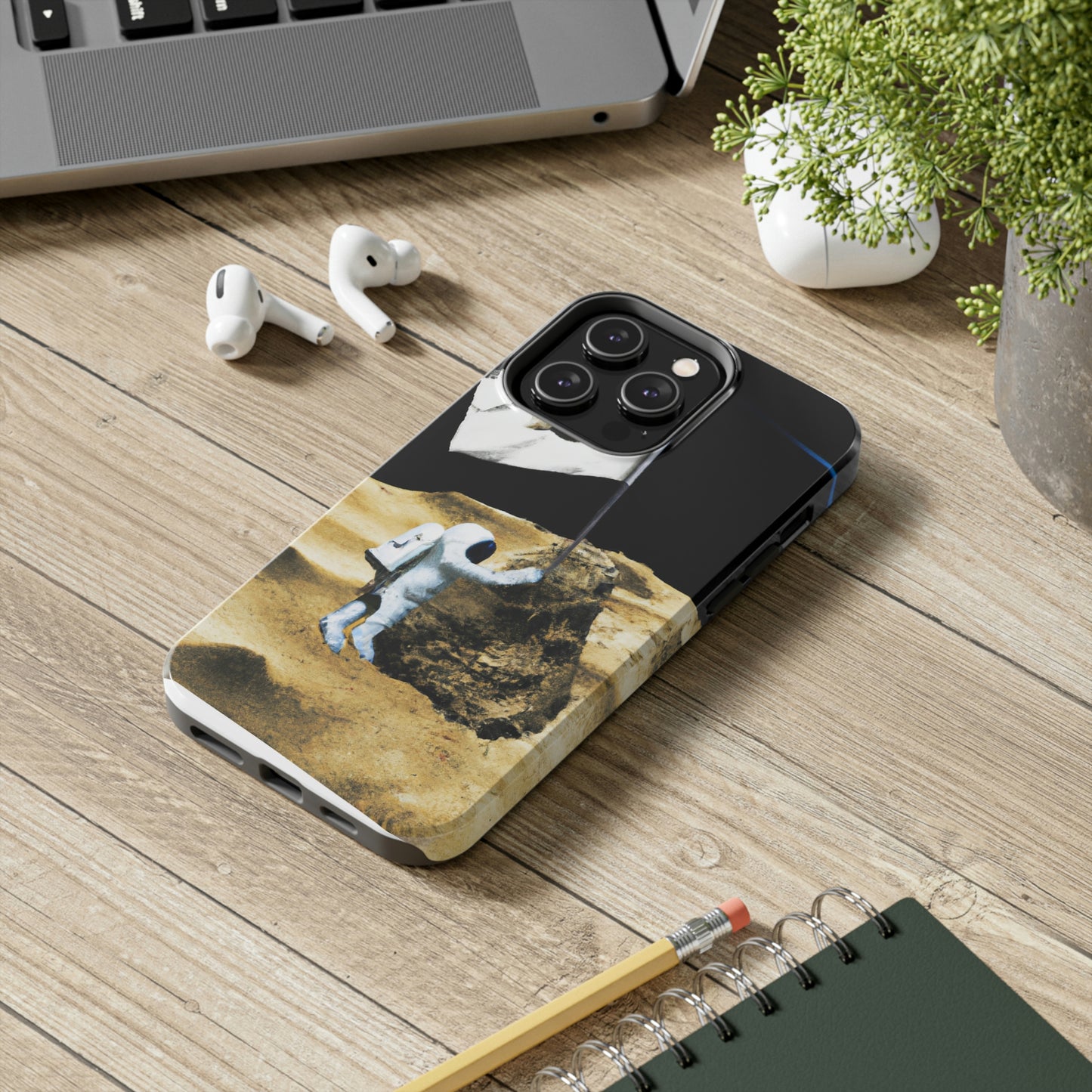 "Claiming Space: Das Pflanzen der Asteroidenflagge des Astronauten" - Die Alien Tough Phone Cases