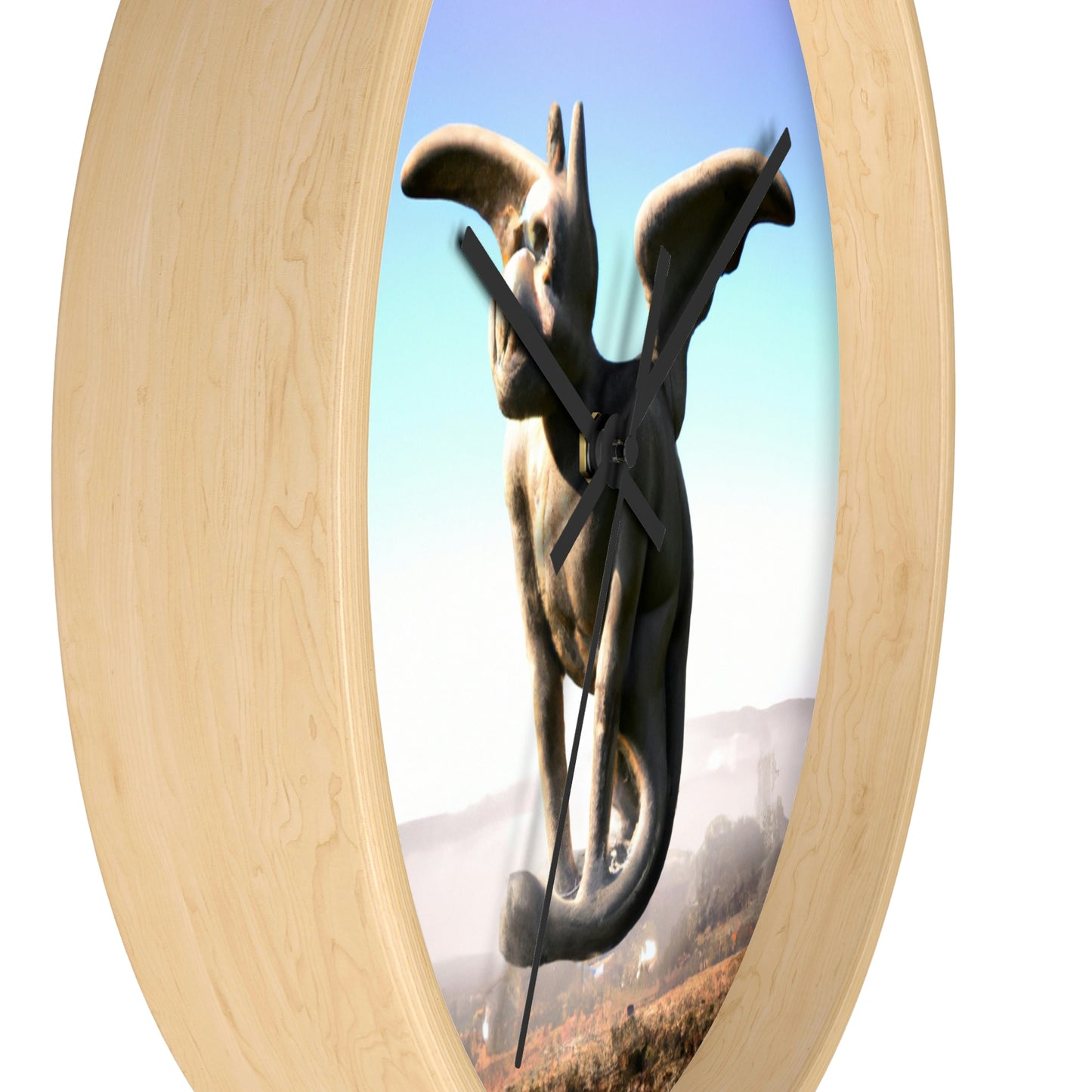 "Alone on the Hilltop: The Tale of a Solitary Gargoyle" - The Alien Wall Clock