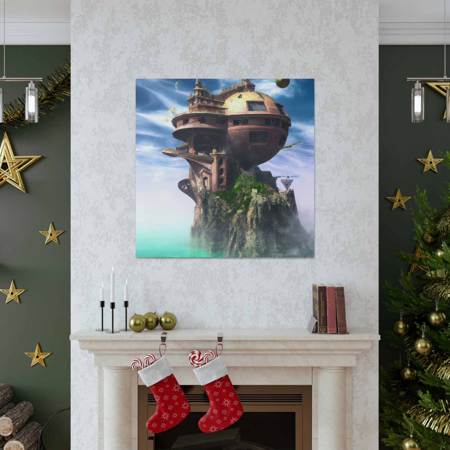 "Exploring Distant Planets in the Sky Castle" - The Alien Canva