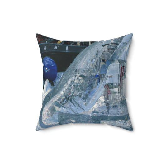 "Frozen Melodies: Crafting Music with Ice" - The Alien Square Pillow