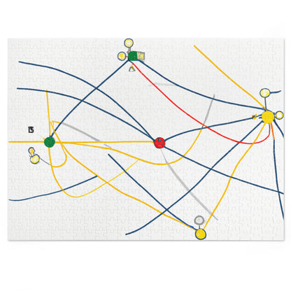 „Erforschung der dynamischen Topologie: Kunstvolle Visualisierung einer Netzwerkstruktur.“ - Das Alien-Puzzle