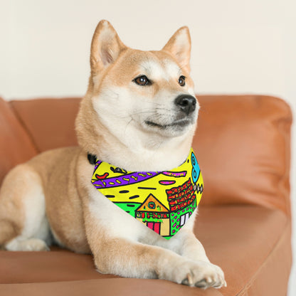 "A Slumbering Village of the Soaring Dragon" - The Alien Pet Bandana Collar