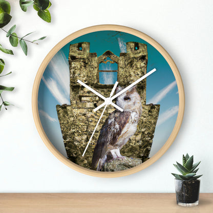 "A Sentinal Among Ruins: An Unstirred Owl's Perch" - The Alien Wall Clock