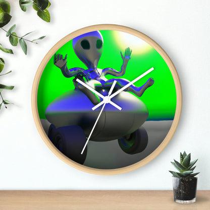 "El autoestopista alienígena" - El reloj de pared alienígena