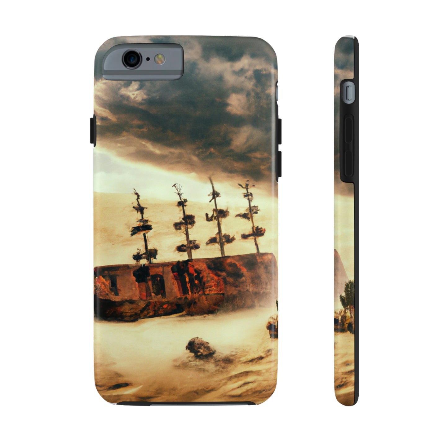 "Lost at Sea: Stranded On A Stormy Desert Island" - The Alien Tough Phone Cases