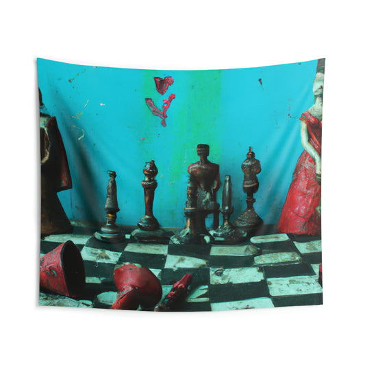 "A Forgotten Chess Set: Ready for a New Match" - The Alien Wall Tapestries