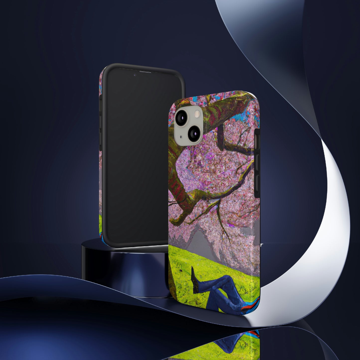 "A Moment of Calm Beneath the Cherry Blossoms" - The Alien Tough Phone Cases