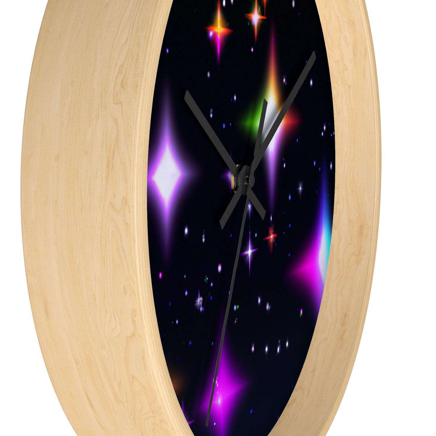 "Nighttime Galaxy of Colors" - The Alien Wall Clock