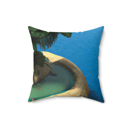 "Island Paradise in the Sky" - The Alien Square Pillow