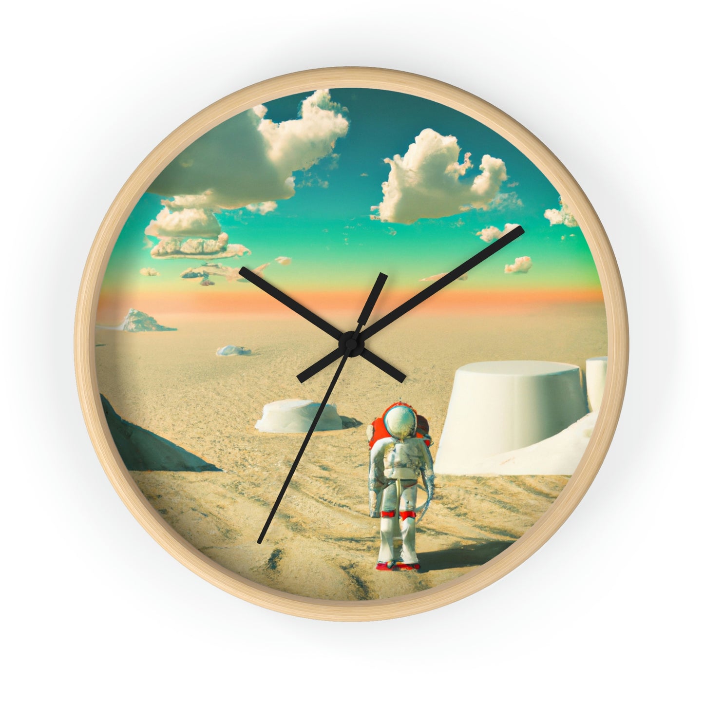 "A Strayed Astronaut: Alone on a Forlorn Planet" - The Alien Wall Clock