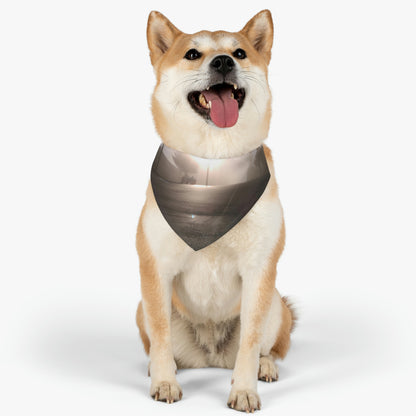 "A Gleaming Dawn in a Misty City". - The Alien Pet Bandana Collar