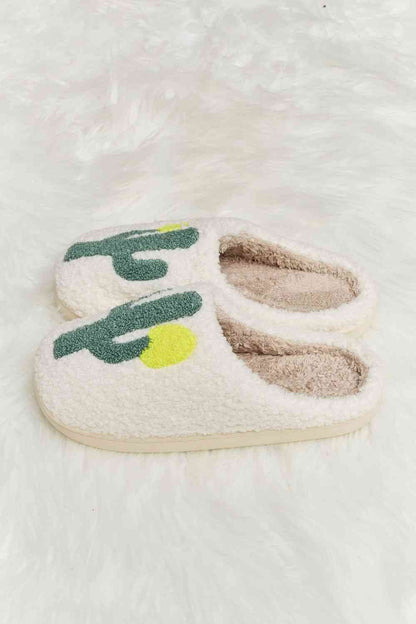 Pantuflas tipo chanclas de felpa Melody Cactus