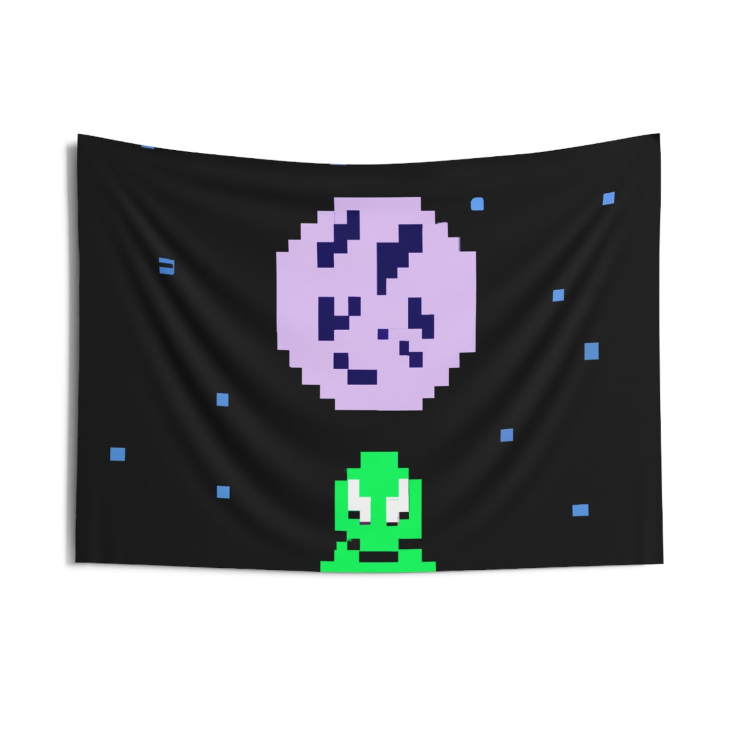 "Lonely Witness of the Night Sky" - The Alien Wall Tapestries Pixel Art