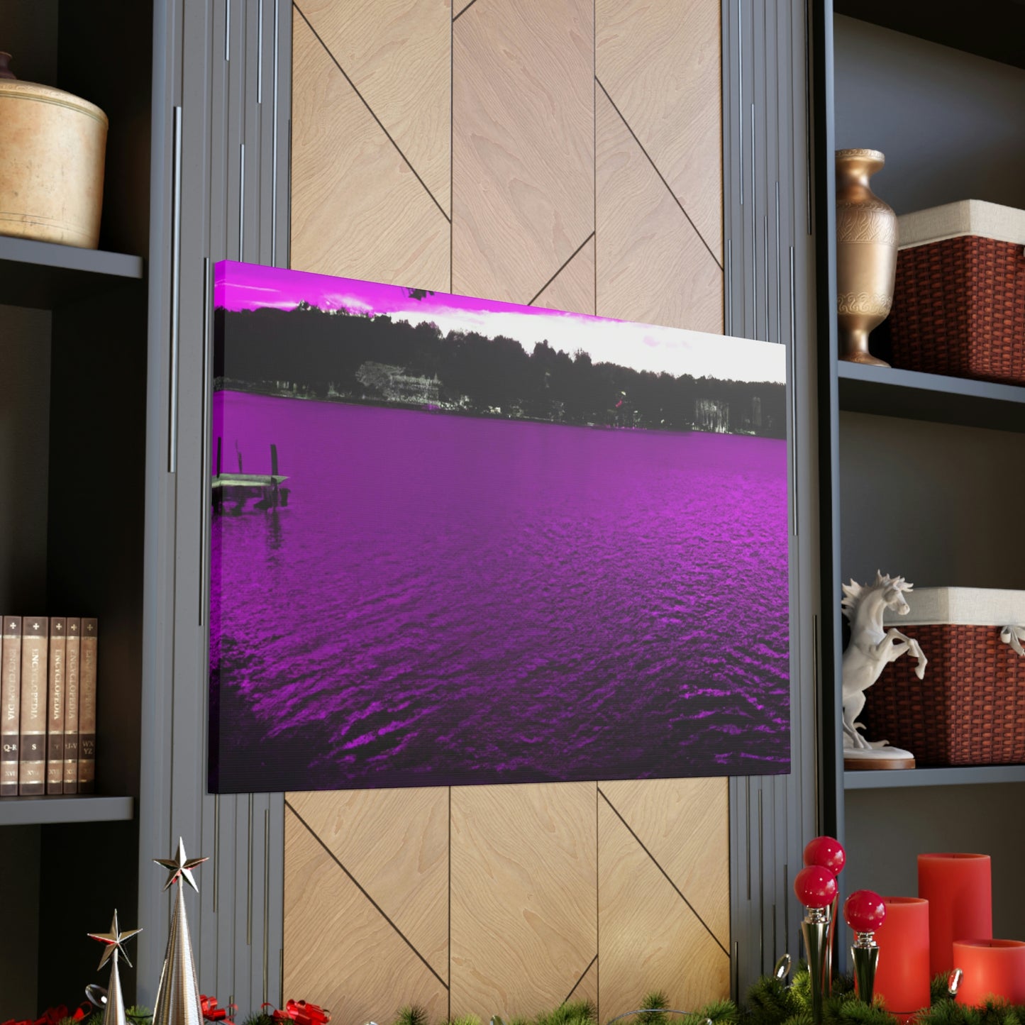 "The Neon Purple Lakefront" - The Alien Canva