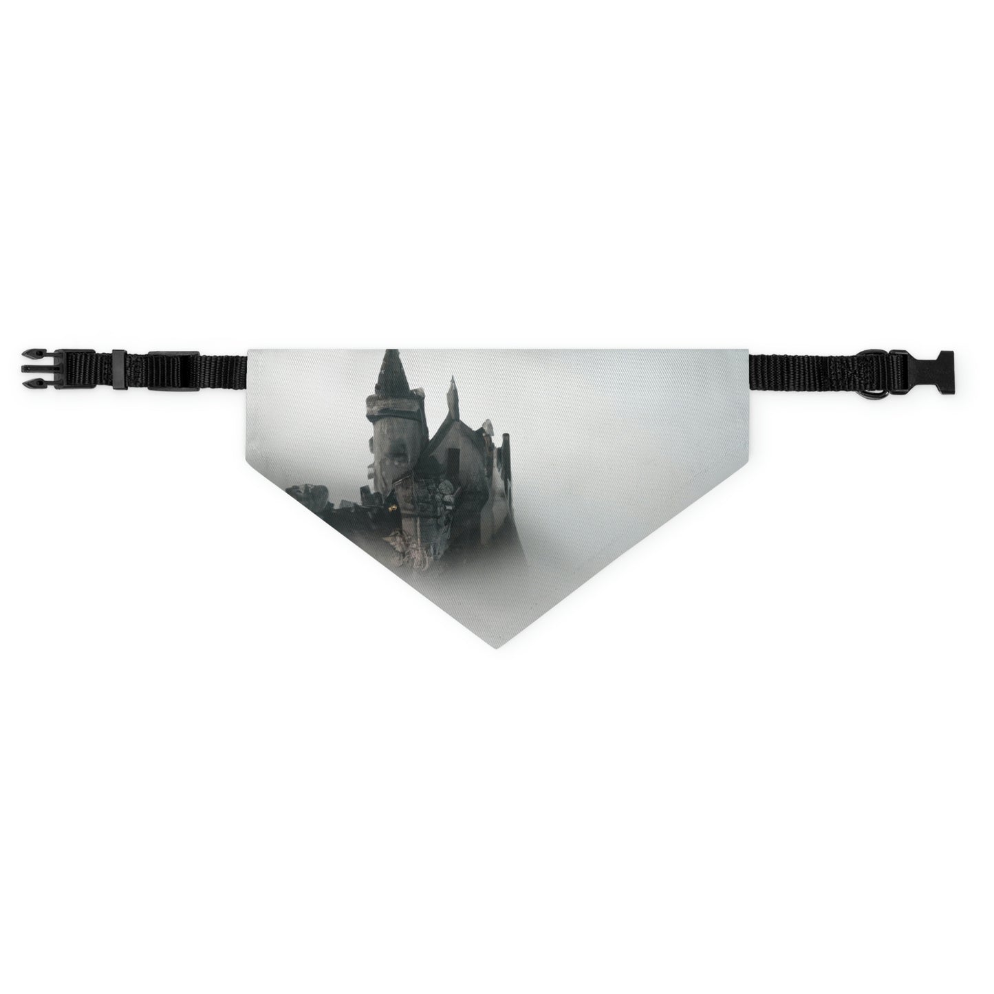 "Ghostly Citadel of the Mist" - The Alien Pet Bandana Collar