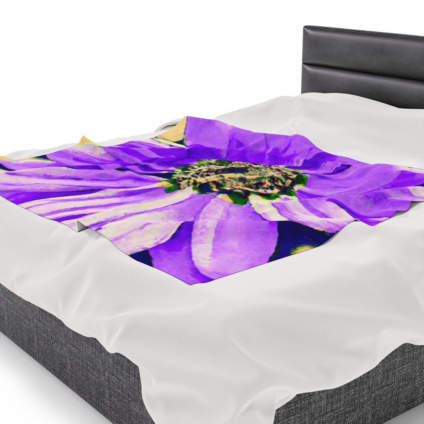 Purple Petals Popping: Create an Eye-Catching Daisy-Rose Fusion - The Alien Velveteen Plush Blanket