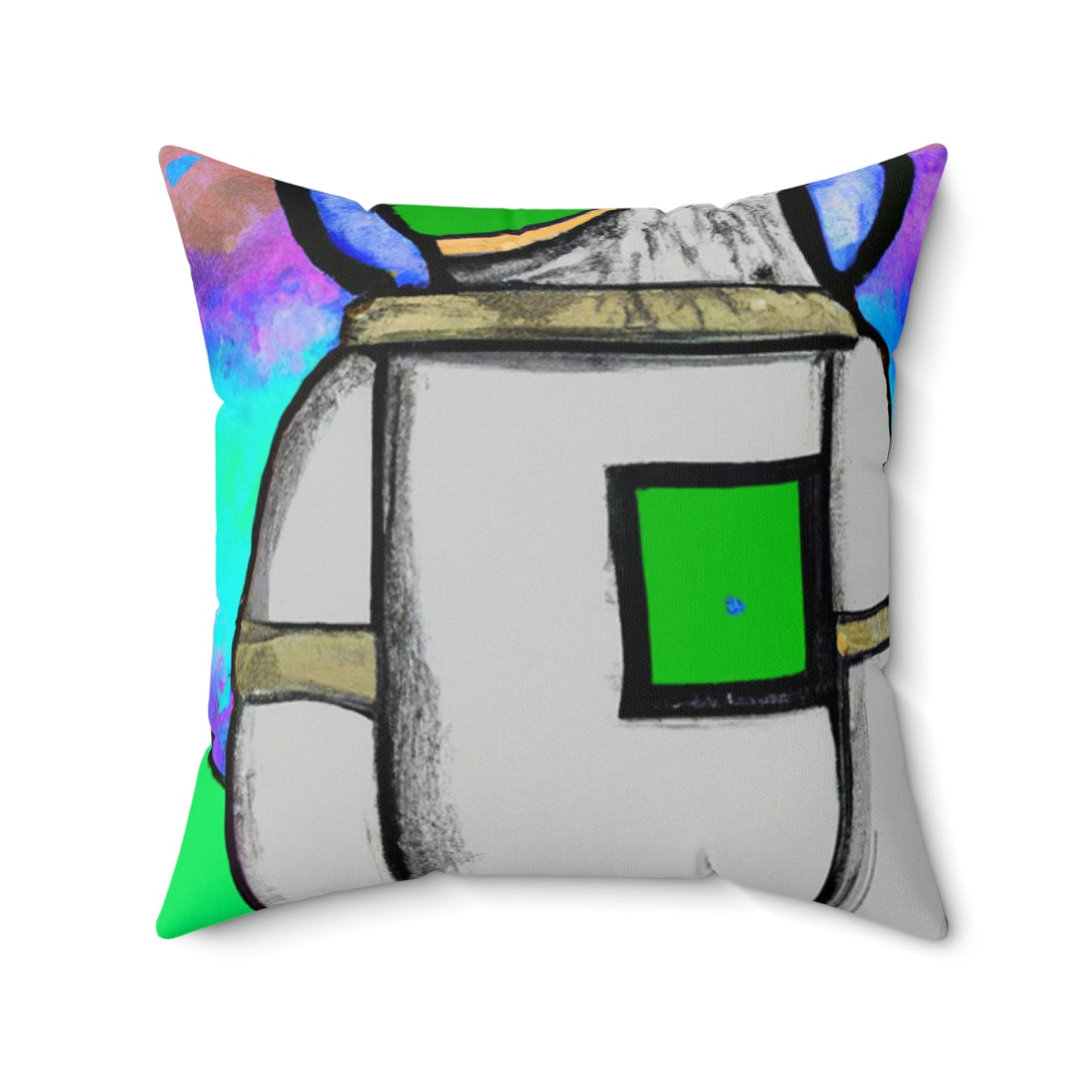 "Alone in the Alien Sky" - The Alien Square Pillow