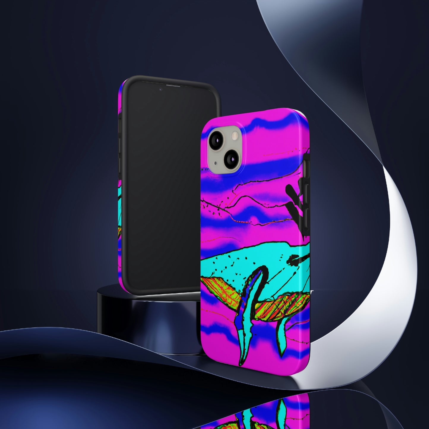 "Glow of the Neon Sea" - The Alien Tough Phone Cases