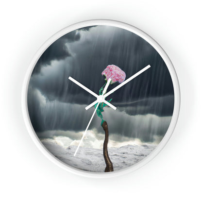 "Aight Against the Storm: The Story of a Lonely Flower" - The Alien Wall Clock