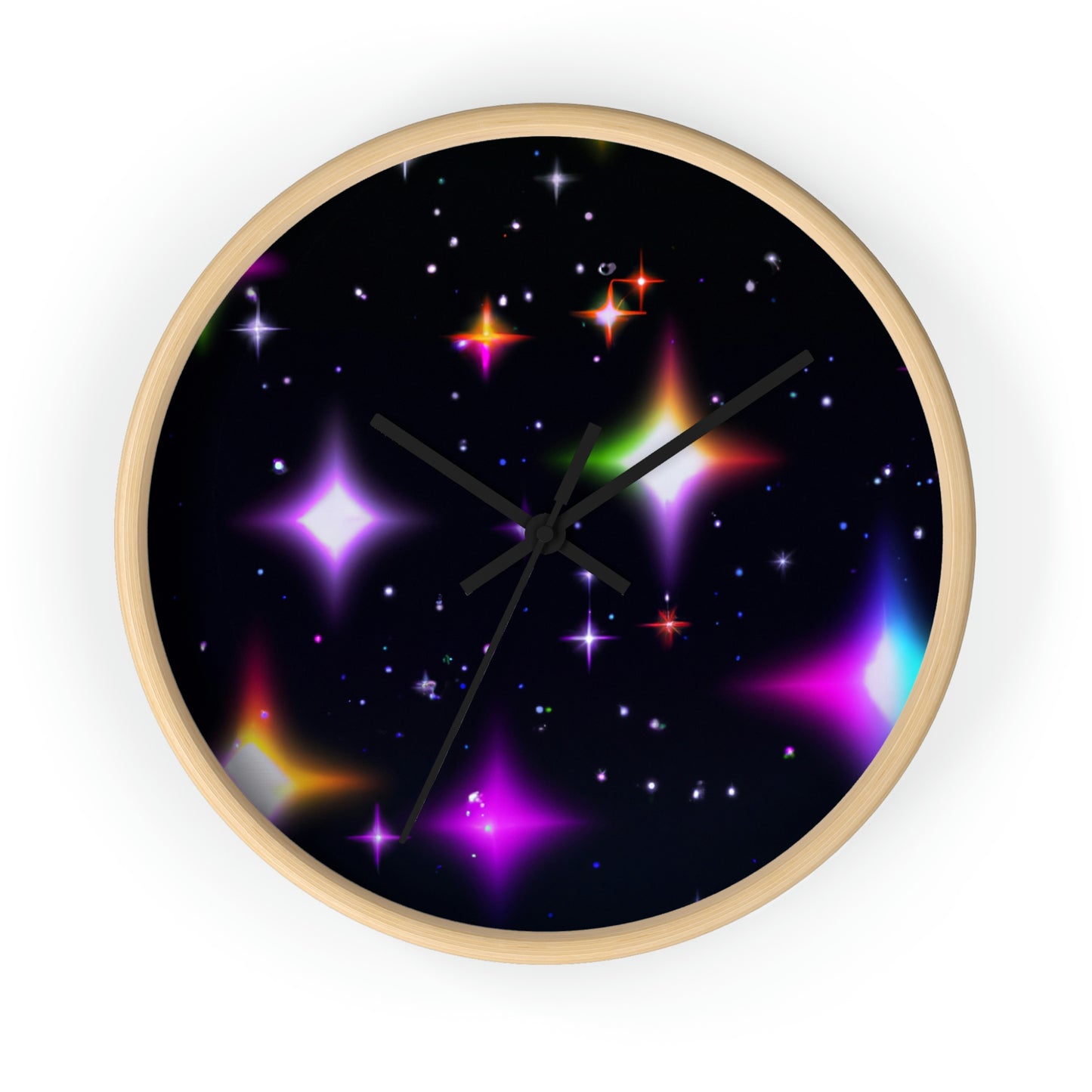 "Nighttime Galaxy of Colors" - The Alien Wall Clock