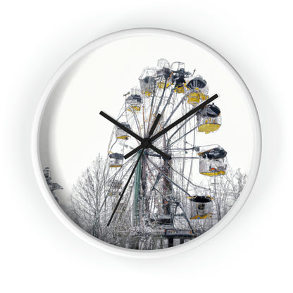 "Lonely Wheel in a Winter Wonderland" - El reloj de pared alienígena