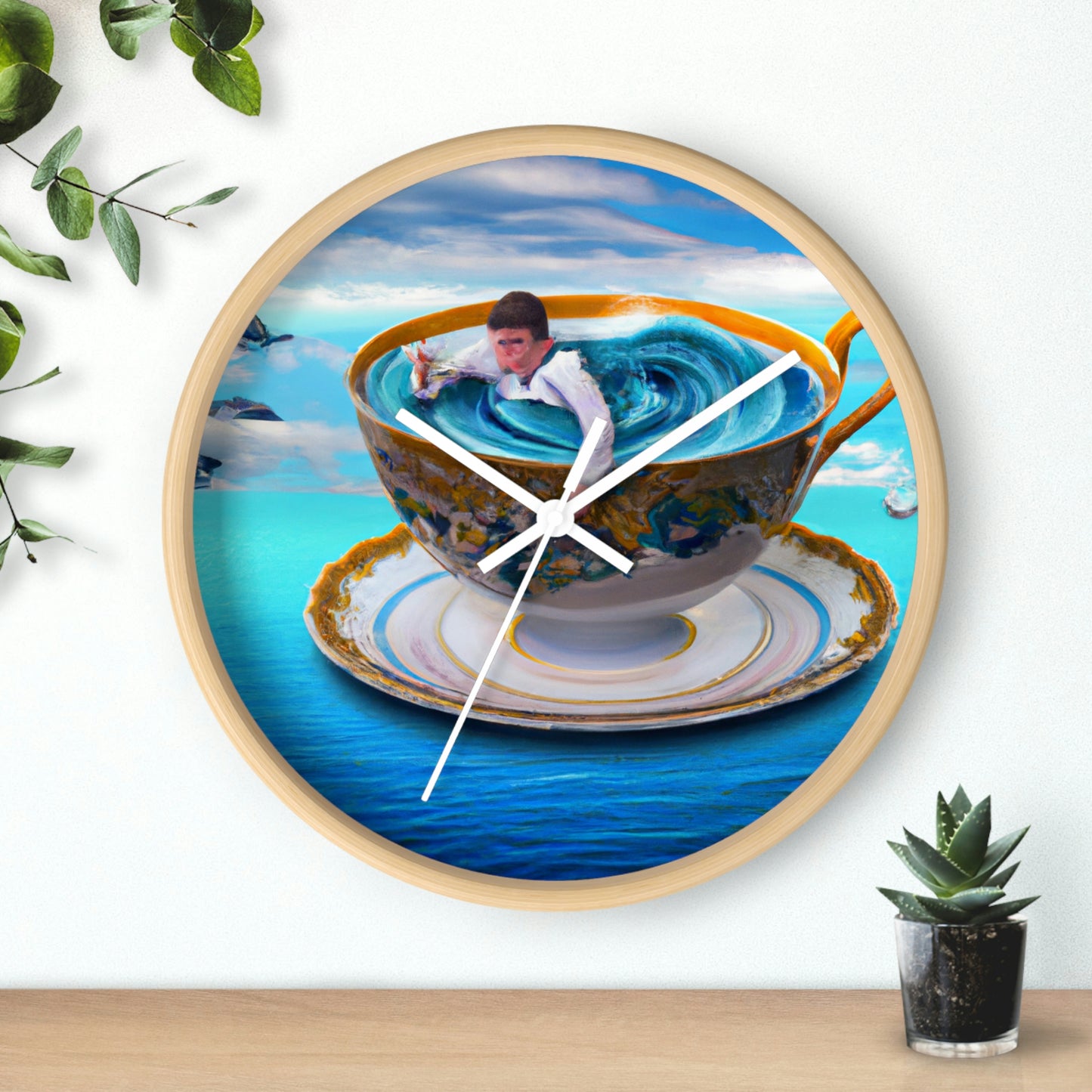 "Adrift in a China Cup: The Story of a Lost Child's Oceanic Adventure" - The Alien Wall Clock