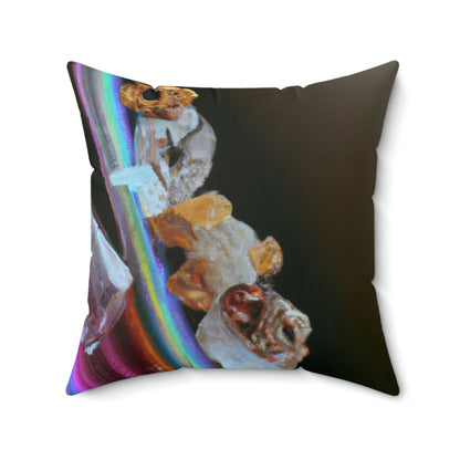 "The Enchanting Crystal Necklace" - The Alien Square Pillow