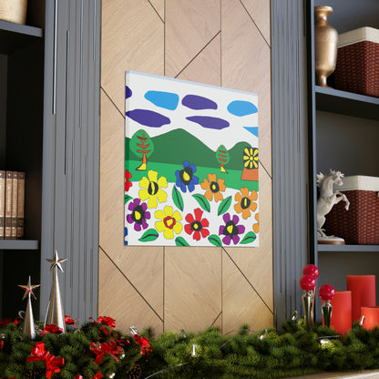 "Blooming Landscape: A Local Mural of Art and Nature" - Canvas