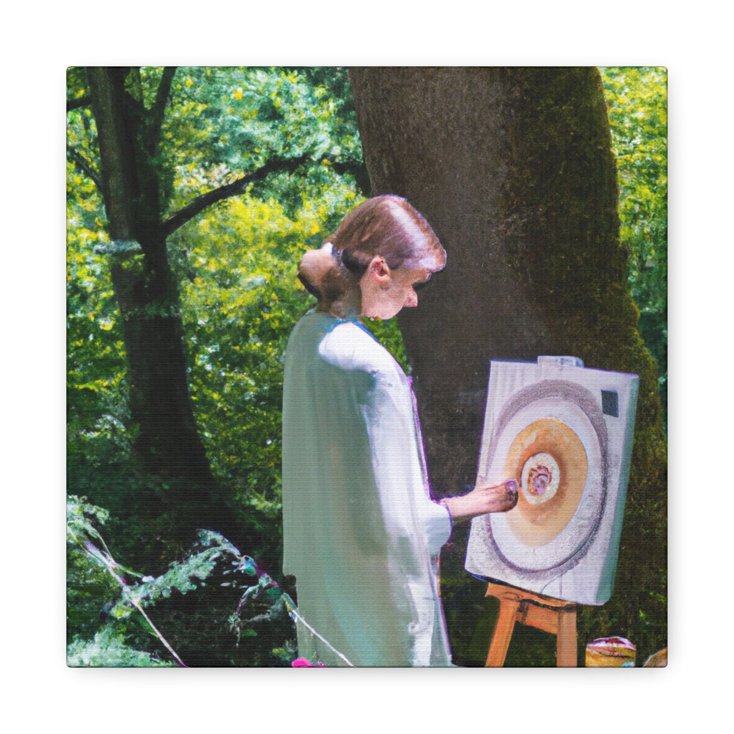 "Enchantment in Oil: A Young Artist's Vision of a Magical Forest" - The Alien Canva