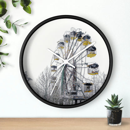 "Lonely Wheel in a Winter Wonderland" - El reloj de pared alienígena