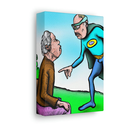 The Mysterious Stranger and the Retired Superhero - The Alien Canva