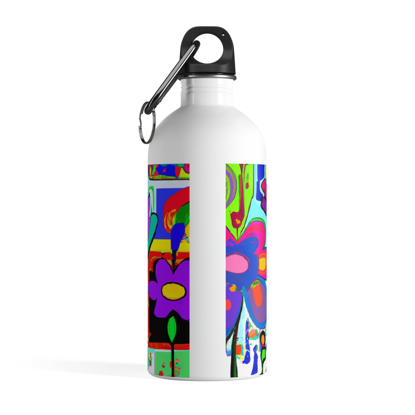 "A Mystical Garden of Rainbow Petals" - The Alien Stainless Steel Water Bottle