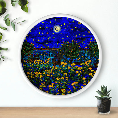 "A Midnight Celebration in Grandma's Garden" - The Alien Wall Clock