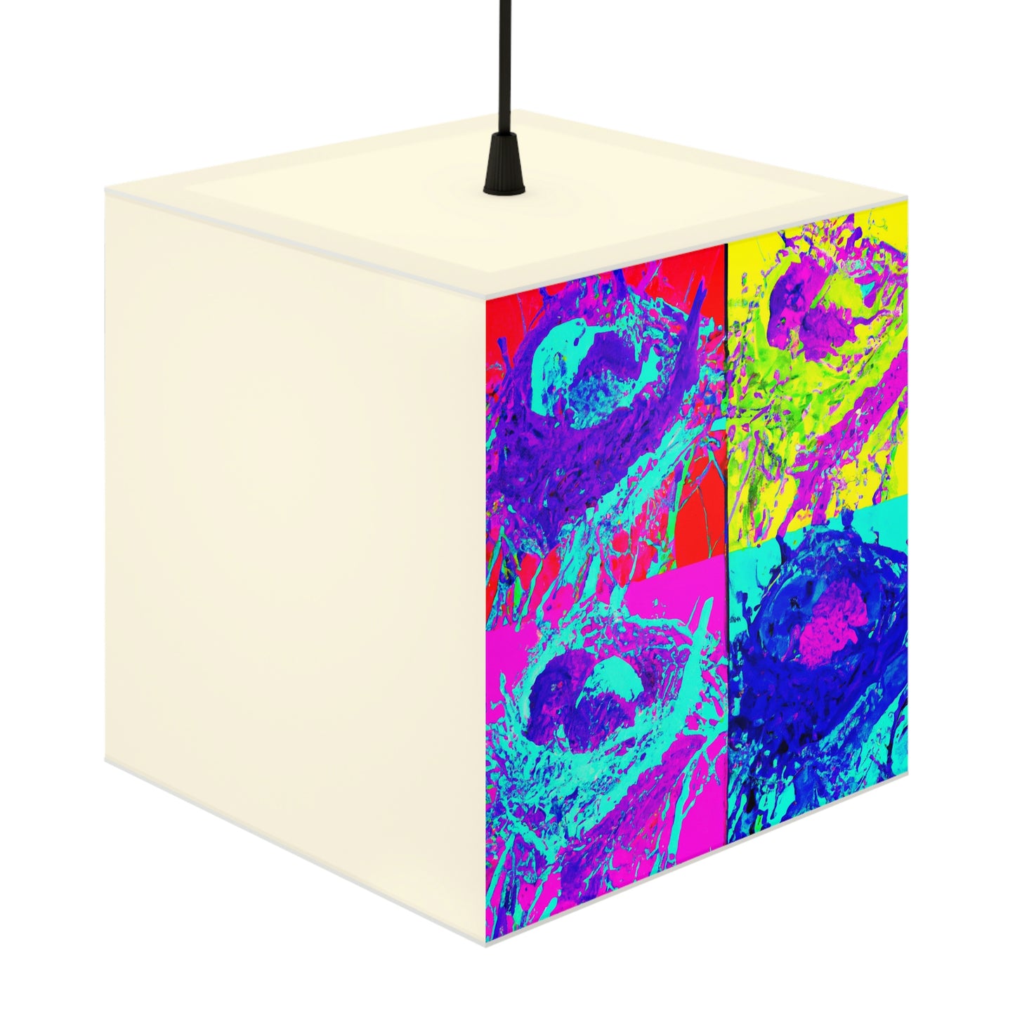 "Ein Regenbogen aus gefiederten Freunden" - Die Alien Light Cube Lampe