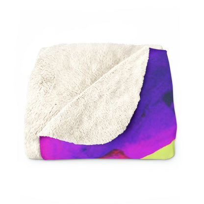 Mystical Madness: Crazy Colors in the Forgotten Cathedral - The Alien Sherpa Fleece Blanket