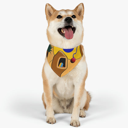 "Desert Mirage: The Forgotten Oasis" - The Alien Pet Bandana Collar