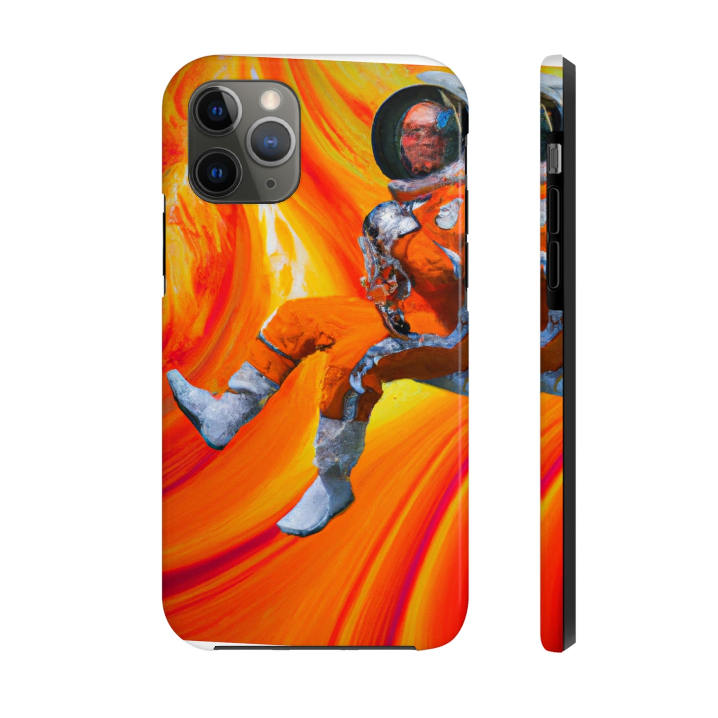 "Journeying in the Burning Orange Galaxy" - The Alien Tough Phone Cases